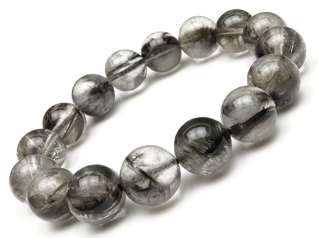 プラチナルチルクォーツ 丸玉ブレス 13mm No.5【1点もの】 / 60-27 RTPT-BS5拍卖