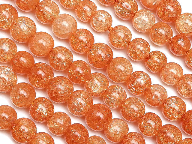 オレンジクラッククリスタル 丸玉 4mm【1連販売】 / 6-1 CQCL4OR拍卖
