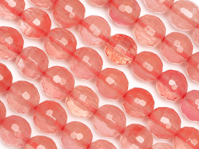 チェリークォーツ 128面カット 6mm【1連販売】 / 3-43 CE6MC拍卖