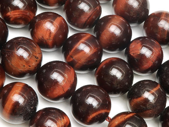 レッドタイガーアイ 丸玉 10mm No.2【1連販売】 / 4-4 TGRD10拍卖