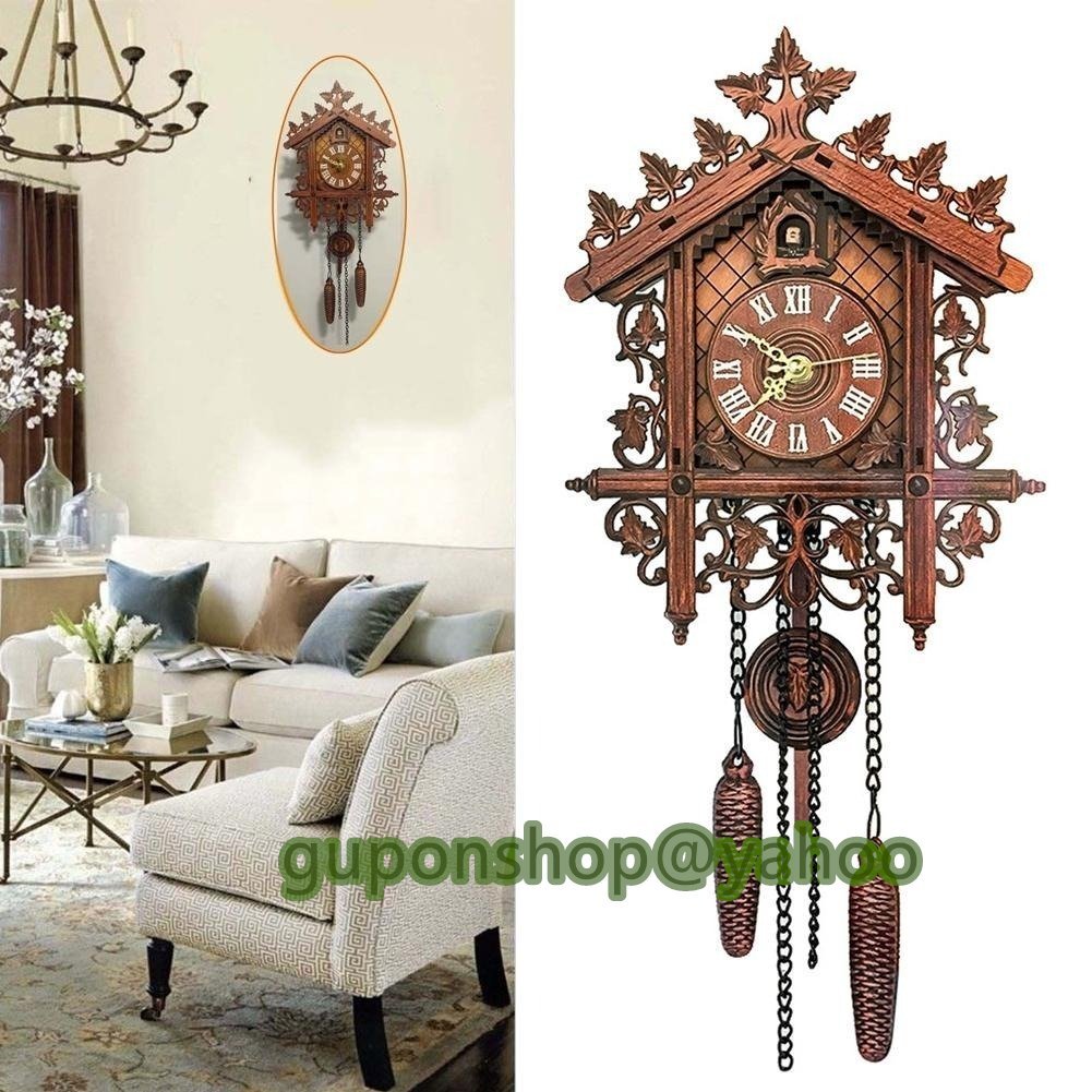 高品質 ヴィンテージ 木製 壁 鳩時計 スイング 振り子 木製 工芸品 装飾 ホーム レストラン ビングルーム 家 装飾拍卖