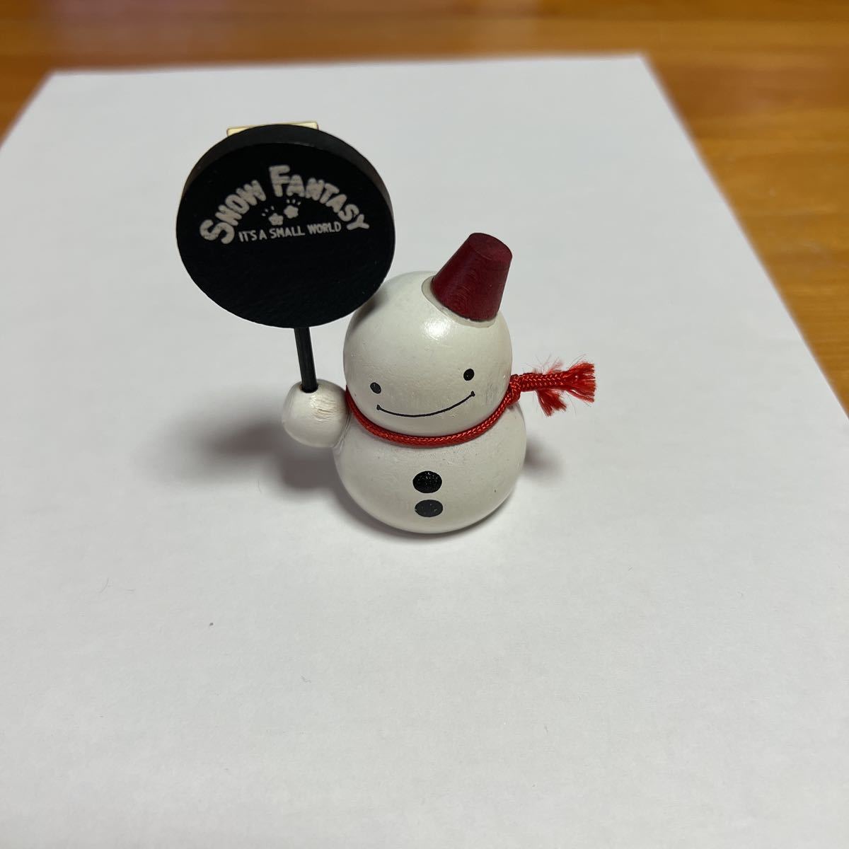 メッセージスタンド 雪だるま 置物 お土産 SHOW FANTASY IT’S A SMALL WORLD 未使用品 送料無料拍卖