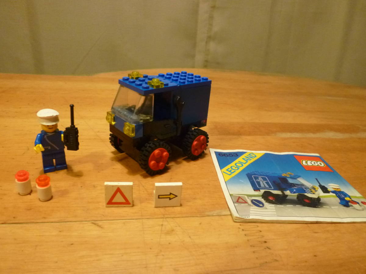 レゴランド 道路工事車両と誘導員?さん? 6653 ブルー拍卖
