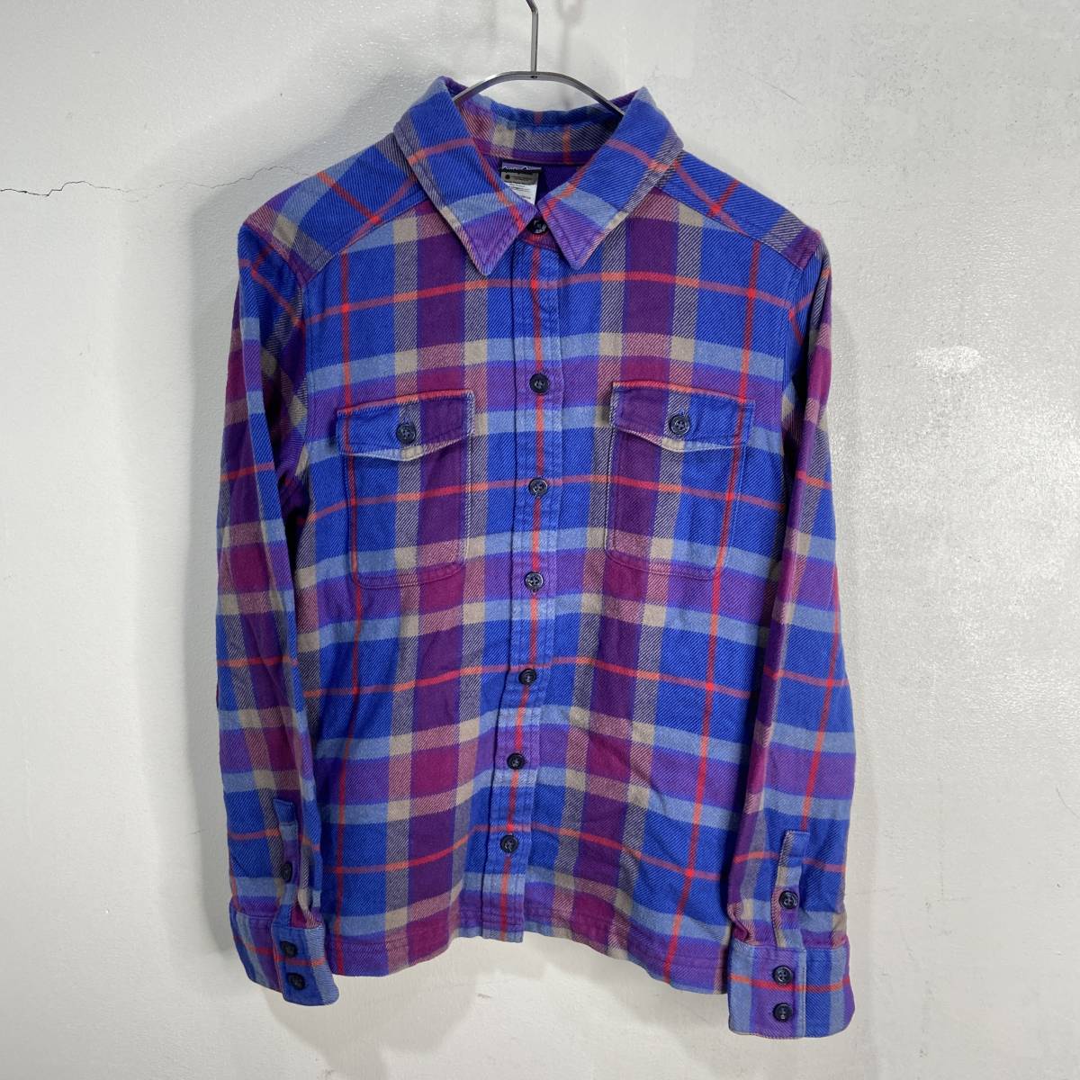 送料無料☆patagonia☆パタゴニア☆13年製☆チェック柄ネルシャツ☆長袖シャツ☆ブルー☆パープル☆レディースS☆I23拍卖