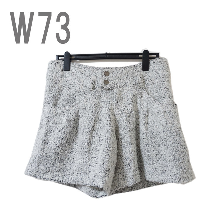 ●新品/ショートパンツ/ツイード調/グレー/W73/レディース●f6477拍卖