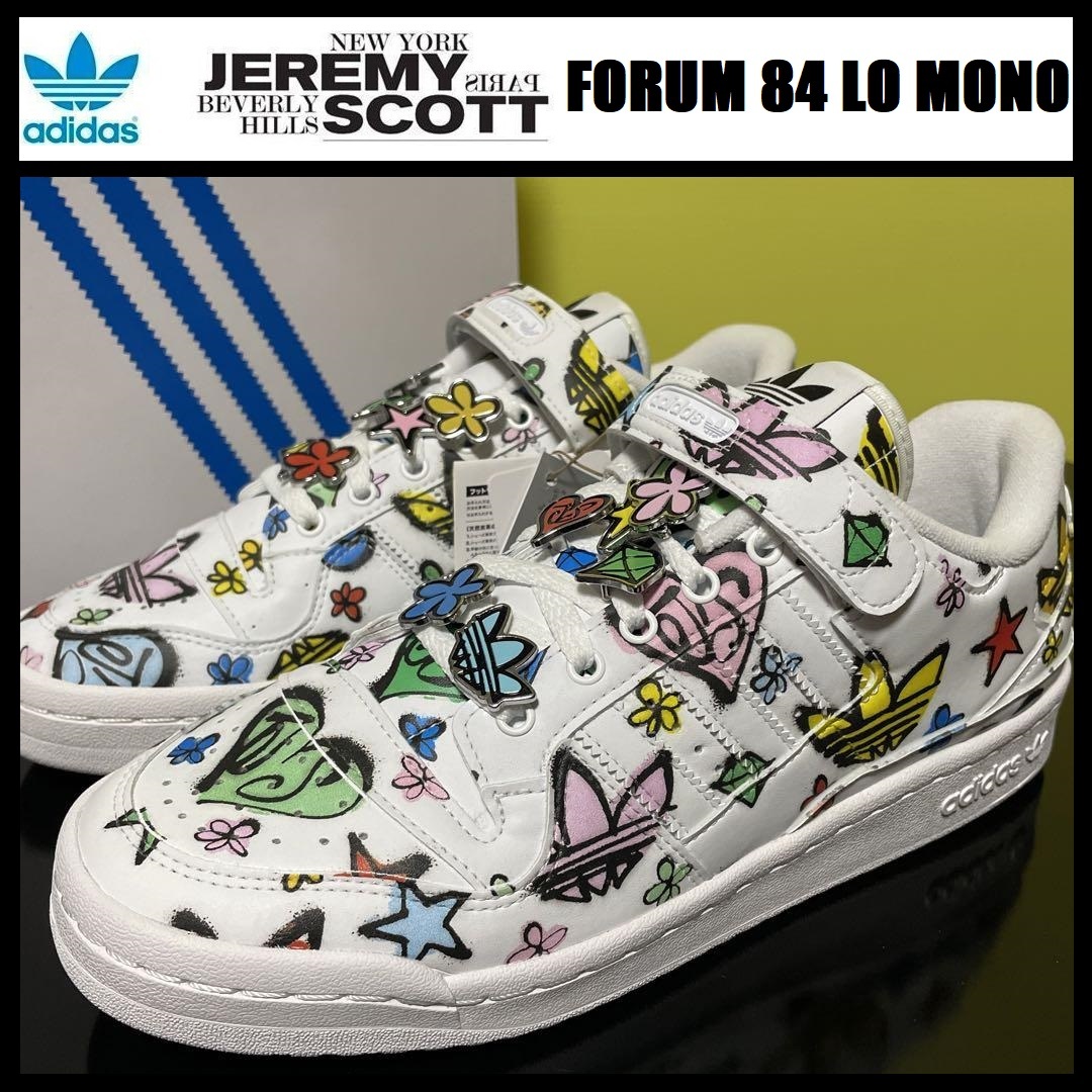 27.5cm ★ 新品 アディダス × ジェレミー スコット フォーラム 84 ロー モノ adidas Jeremy Scott FORUM 84 LO MONO スニーカー 白 GX9668拍卖
