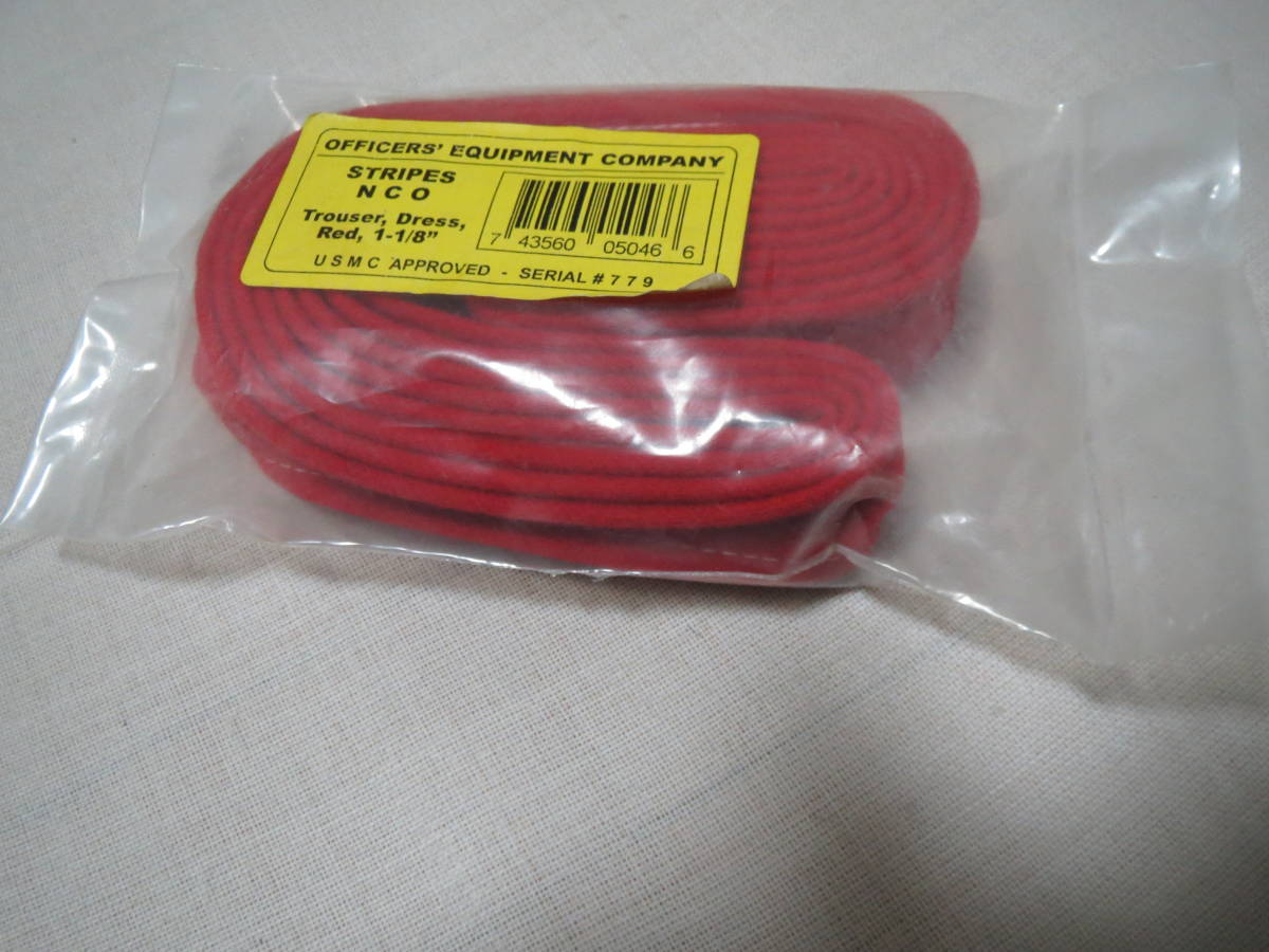 実物 入手困難 アメリカ海兵隊 US.MARINE ドレスユニホーム トラウザー用 赤ライン STRIPES拍卖