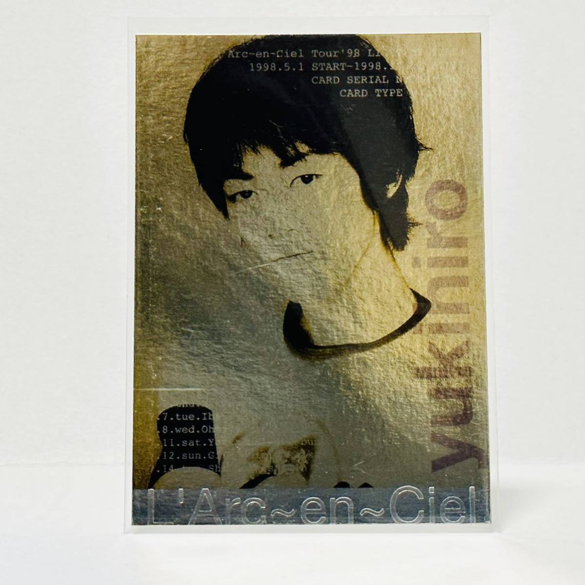 L'Arc~en~Ciel TRADING CARD PERFECT COLLECTION 再販 No.087 LIVE TOUR'98 LIGHT MY FIRE "yukihiro"拍卖