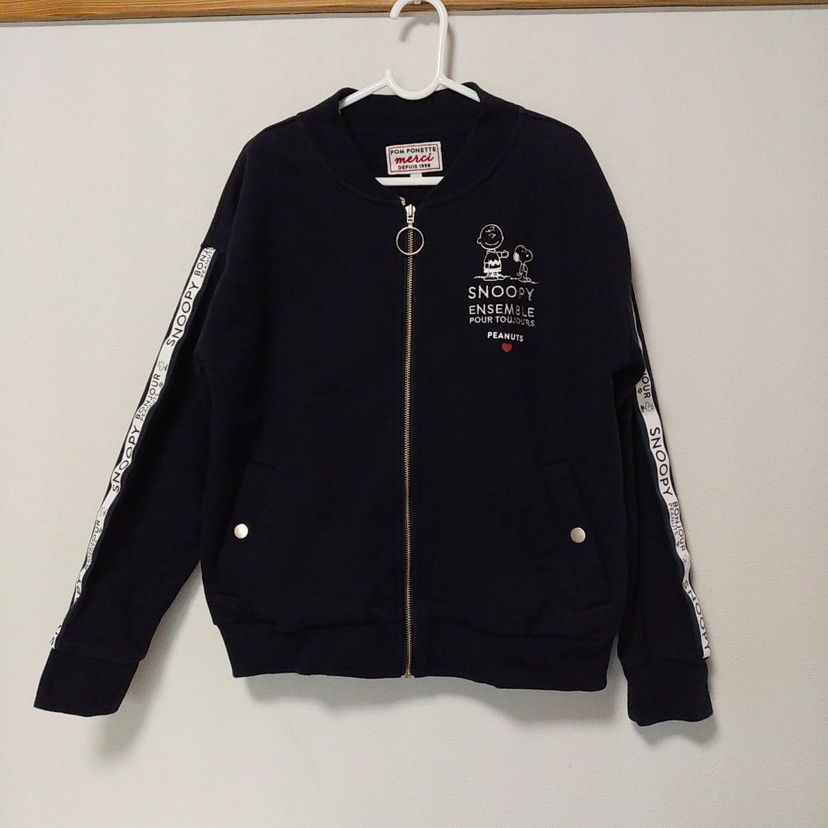pom ponette junior(ポンポネット ジュニア)スヌーピー コラボ ジャケット 140 拍卖