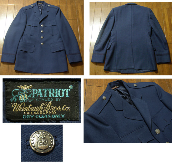 レトロ USAF ミリタリー ユニフォーム ジャケット 36R/ 80s,PATRIOT,Weintraub Bros.co,81年,制服,ヴィンテージ,エアフォース,アビエイター拍卖