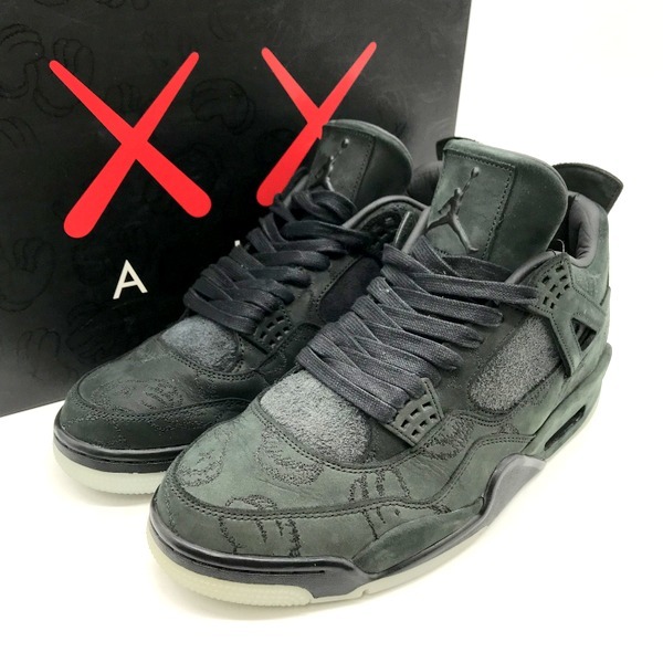 NIKE AIR JORDAN 4 KAWS スニーカー エアジョーダン カウズ コラボ 930155-001 メンズ 29.0 グレー系 ナイキ 靴 B0722◆拍卖