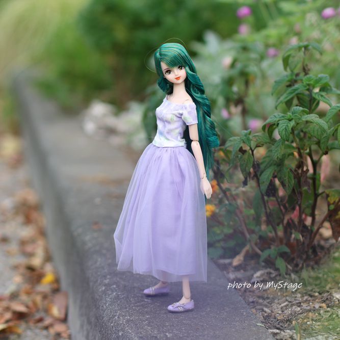 msdr-23-181 紫オフショルブラウスとチュールスカート(momoko、ジェニー、OBITSUボディ)拍卖