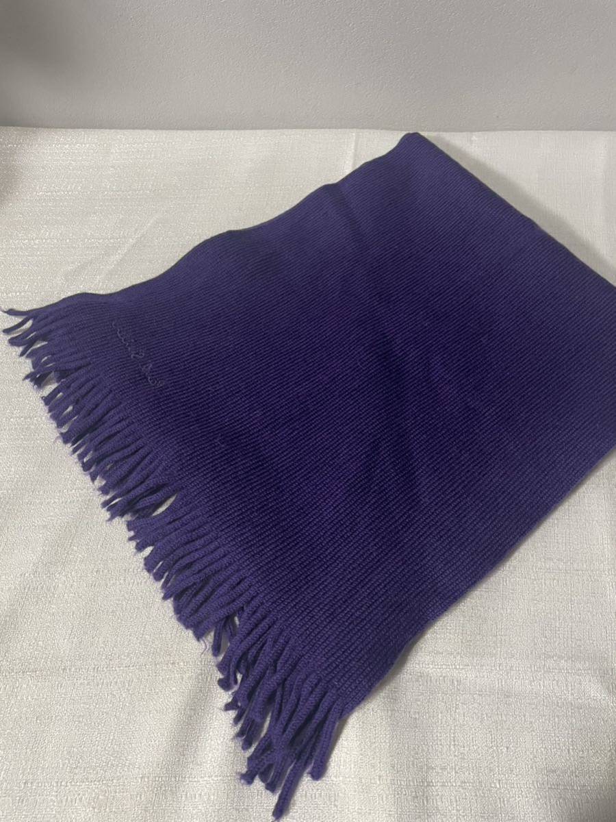 未使用近い極美品ポールスミスPaulSmithマフラー紫ロゴレディースメンズ拍卖