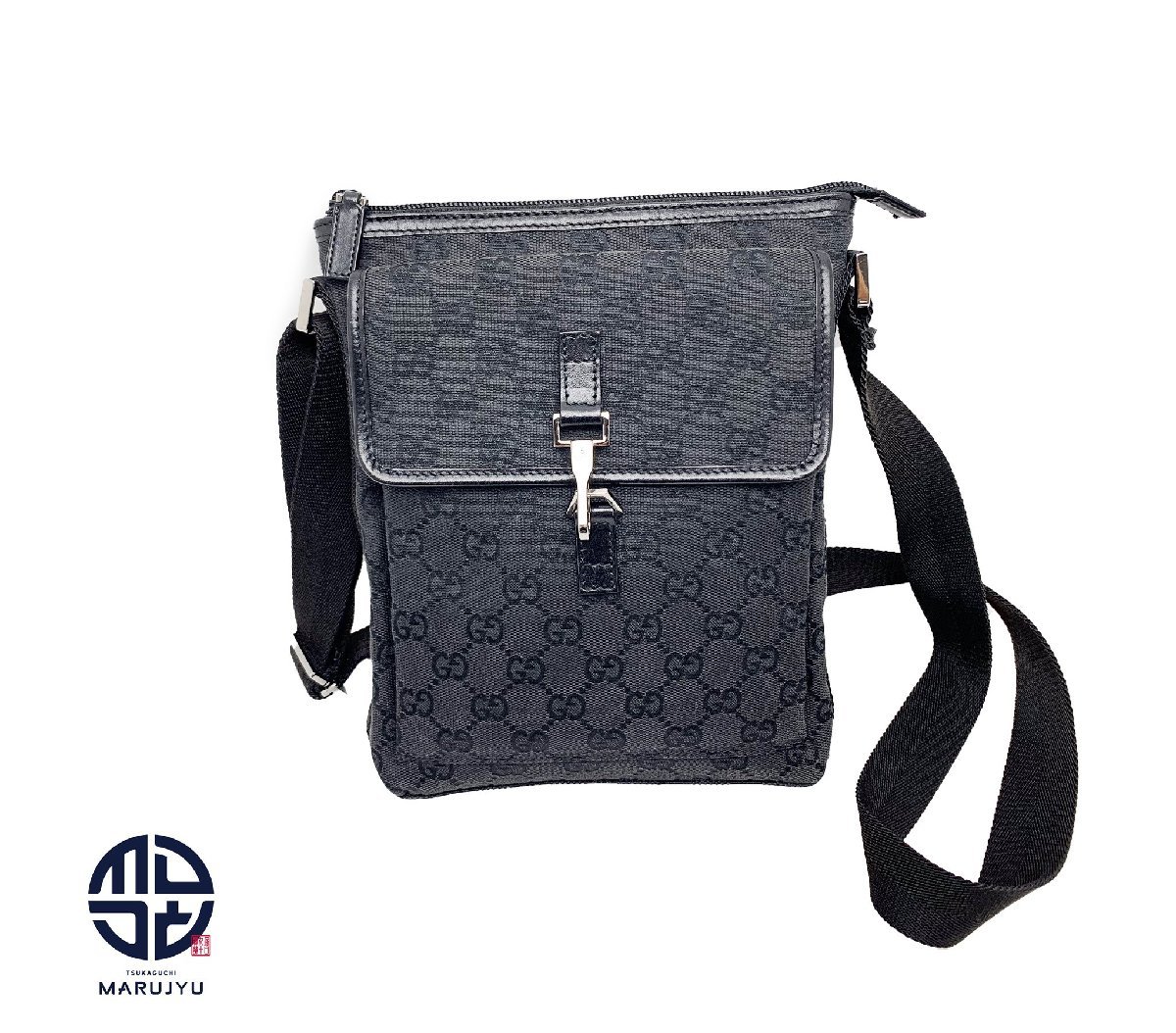 GUCCCI グッチ 92646 GGキャンバス ブラック 黒 ショルダーバック拍卖