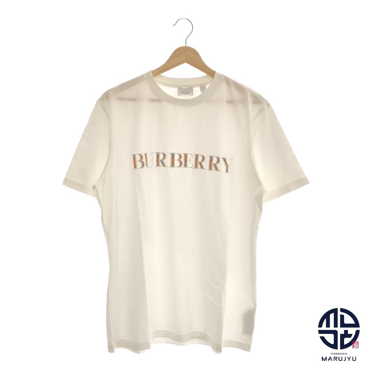 BURBERRY Burberry バーバリー ブランドロゴ ロゴ入り バーバリーチェック Tシャツ 半袖 メンズ Lサイズ アパレル拍卖