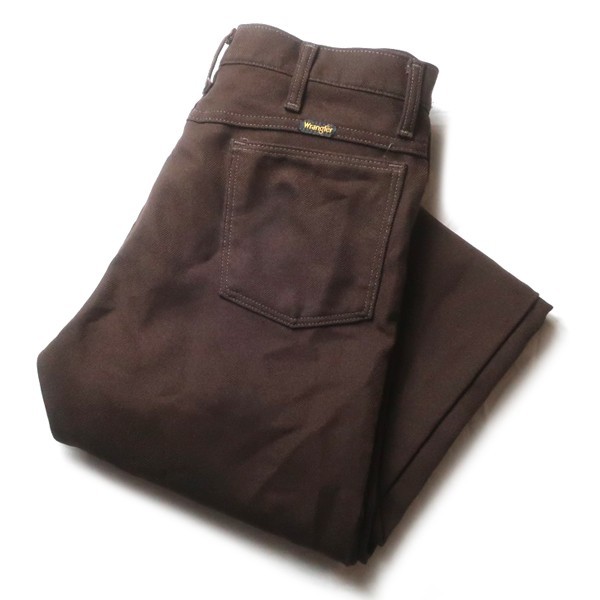 名作! 80s 90s USA製 Wrangler ラングラー ヴィンテージ ランチャードレスジーンズ フレア スラックス パンツ 人気色 ブラウン W33 メンズ拍卖