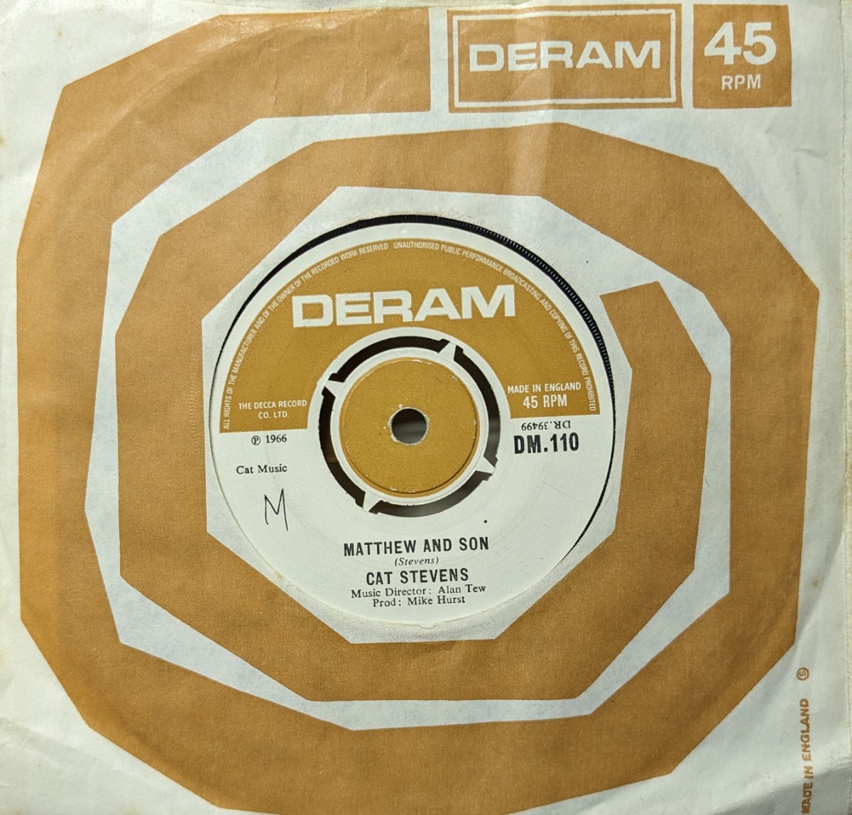 ☆CAT STEVENS/MATTHEWS AND SON1966'UK DERAM7INCH 拍卖
