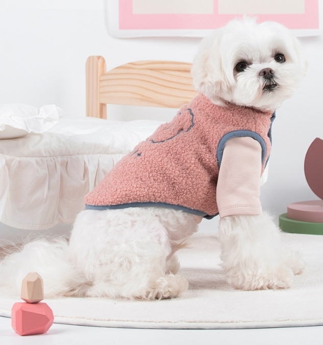 可愛い モコモコ 犬服 コート ペット服 冬 小中型犬 ドッグウエア 四足 防寒 厚い 柔らかい お散歩 お出かけ X836拍卖