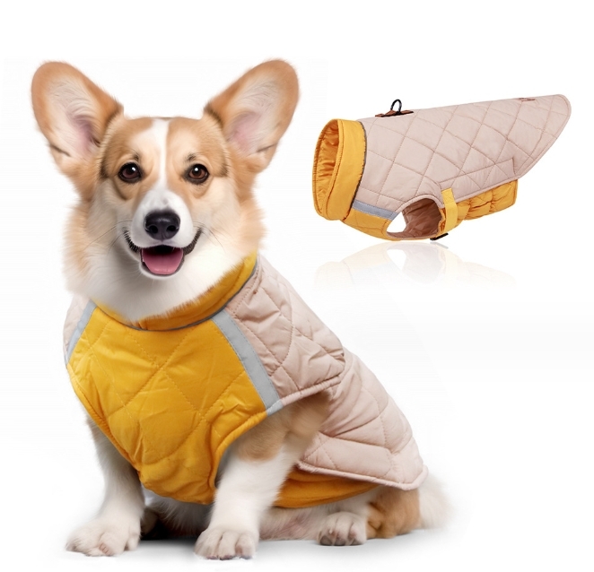 ペット服 犬服 綿服 コート 冬 中大型犬 防撥水防風ドッグウエア 反射 防寒 お散歩 お出かけ 中綿 X839拍卖