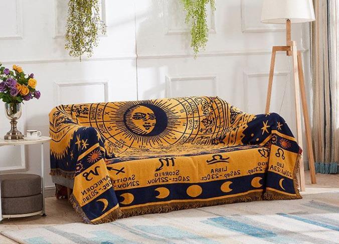 多機能 ソファカバー マルチカバーフリンジ付き 毛布 ブランケットベッド 洗える 四季通用 北欧風 おしゃれ 90*210cm x84拍卖