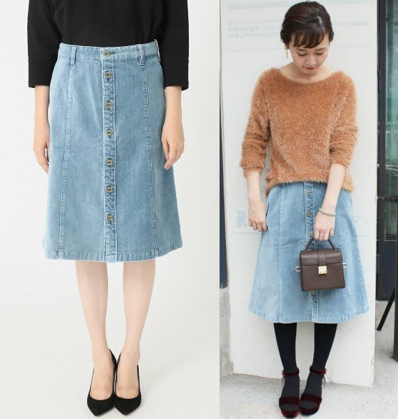 SLOBE IENA LE DENIM ベルベットスカート★イエナ ベイクルーズ拍卖