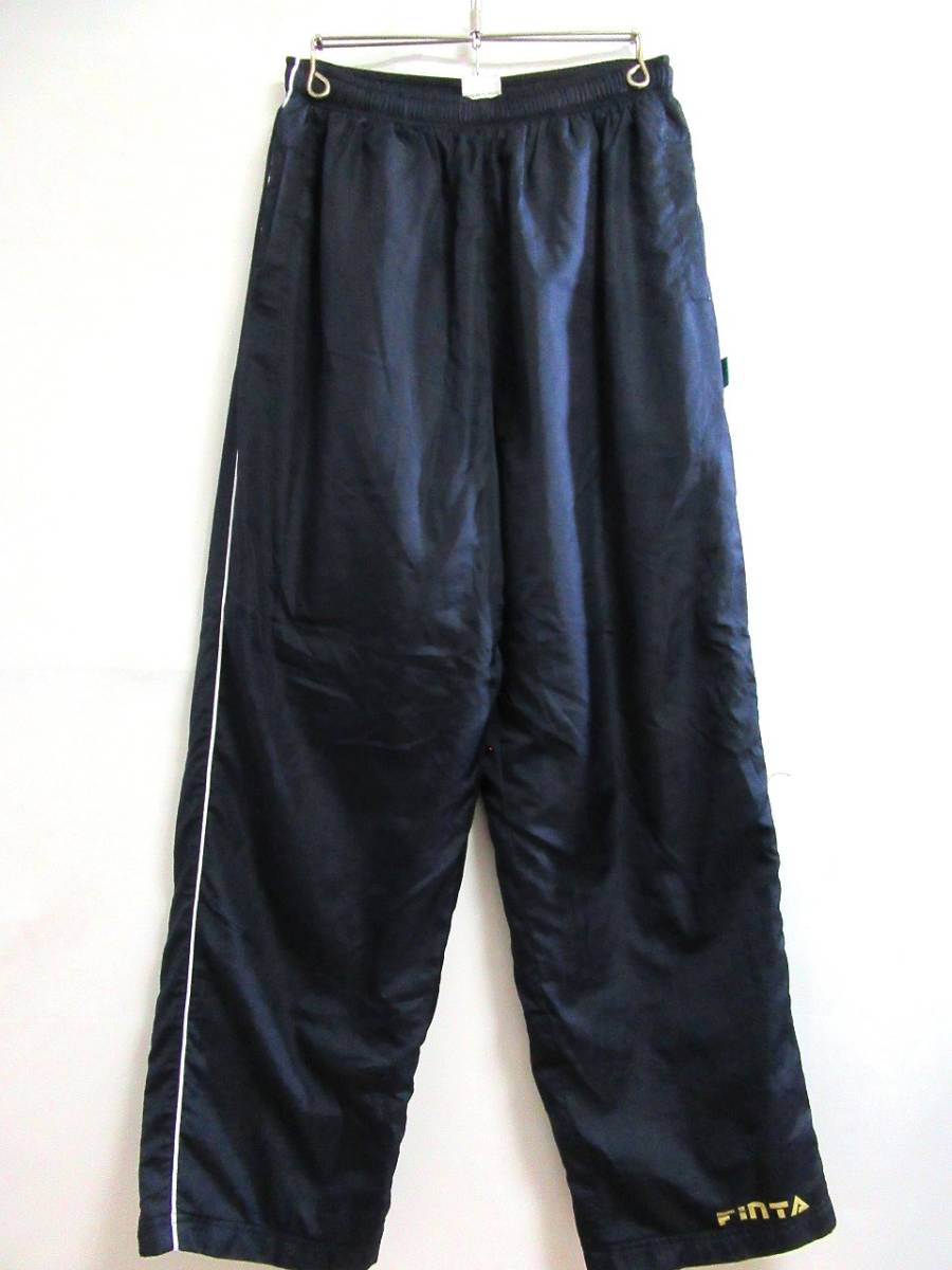 f8609-6 フィンタ FINTA 裏地付き トレーニングウエア パンツ L ネイビー系 秋冬 サッカー フットサル プラクティス拍卖