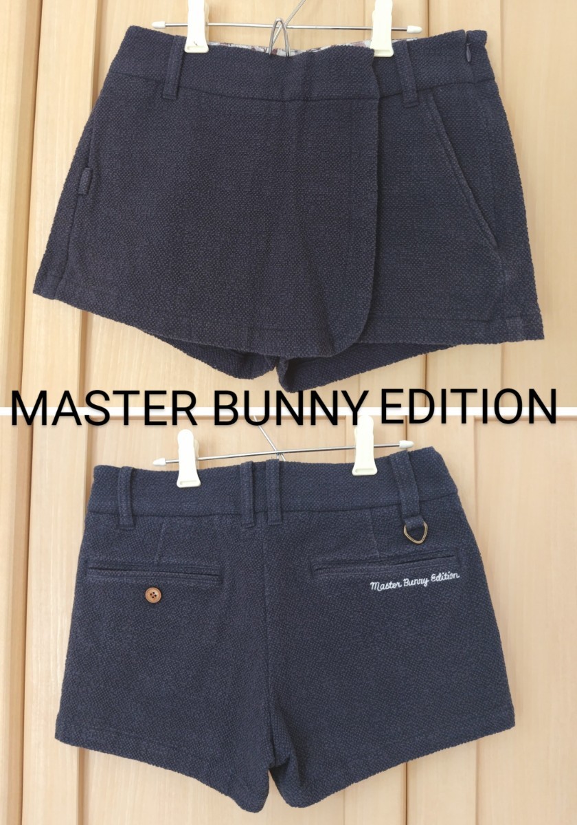 MASTER BUNNY EDITION レディース0 マスターバニーエディション ゴルフ キュロットパンツ ネイビー S相当 正規品拍卖