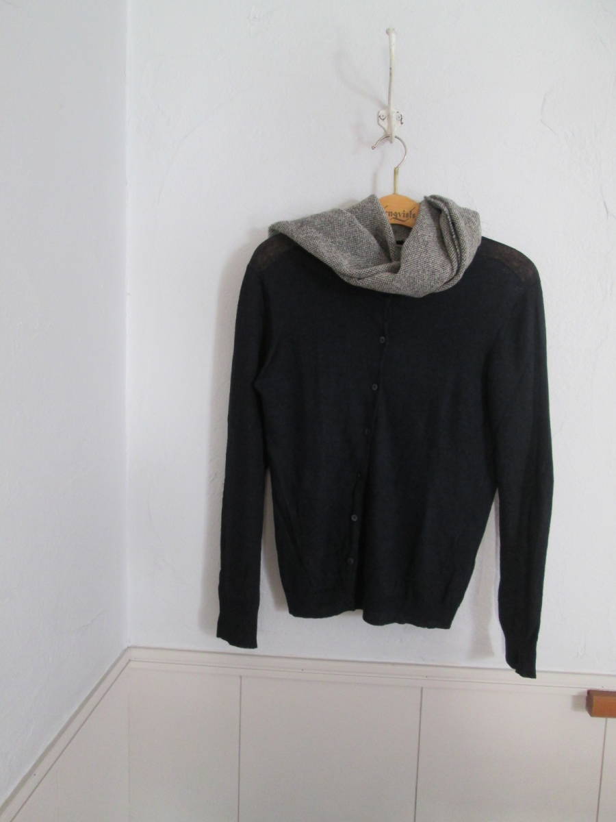 スピック&スパン フレームワーク リネンのカーディガン ネイビー/使いやすいアイテム、ショップクリーニング済拍卖