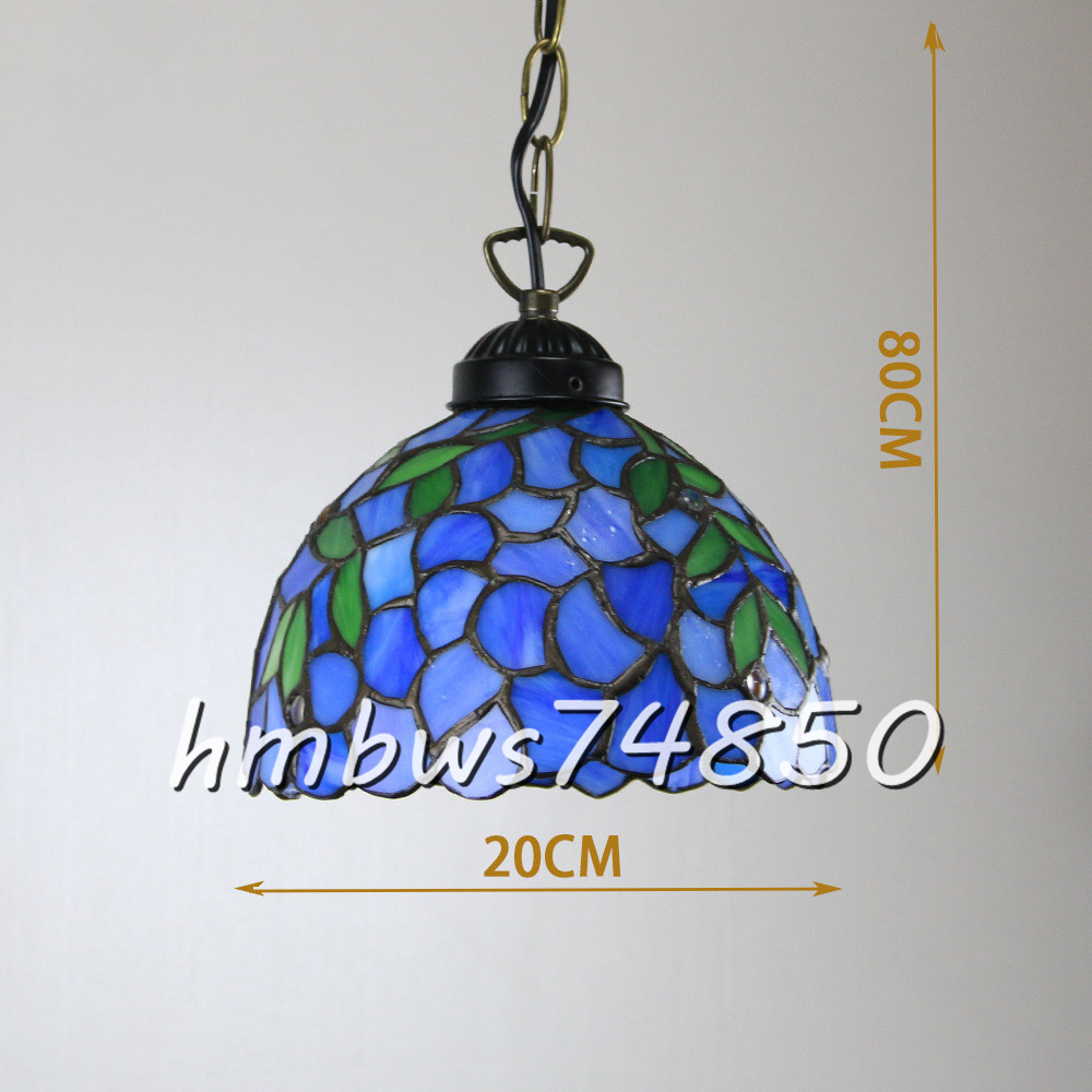 稀少品◆芸術品ステンドランプ ペンダントライト ステンドグラス 照明 花柄 通路用ランプ ティファニー ベッドルーム用 室内装飾拍卖
