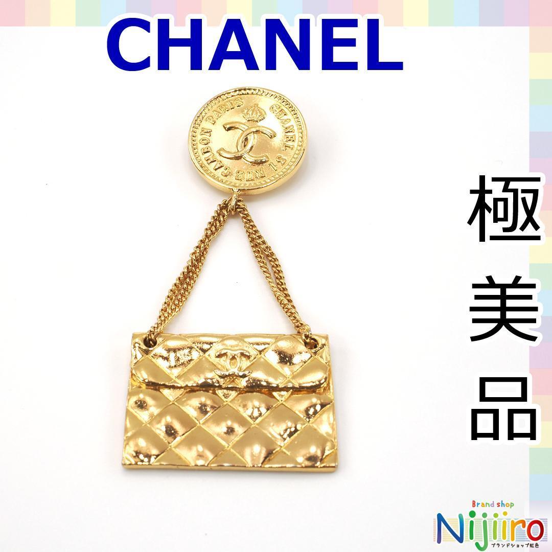 【極美品】シャネル CHANEL ピンブローチ ブローチ GP マトラッセ ココマーク ゴールド 金系 1473拍卖