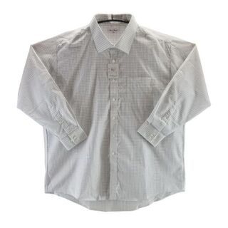 KFC0489-5◇ 新品 ワイシャツ 格子柄 5LBブラック/ ホワイト拍卖