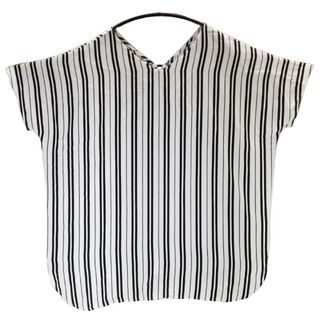 KFC0978◇ 新品 ドルマンスリープ ストライプ柄 カットソー 5LTT拍卖