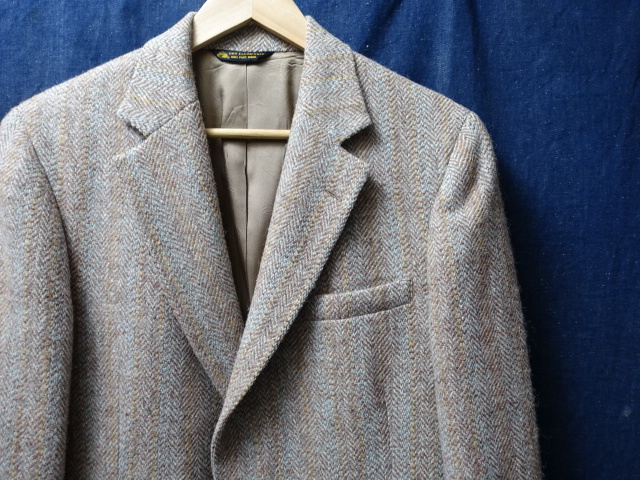 ビンテージ 70'S PBM × Harris Tweed ヘリンボーン ウール 2つボタン テーラード ジャケット / ヴィンテージ ハリス ツイード 70S / 16拍卖