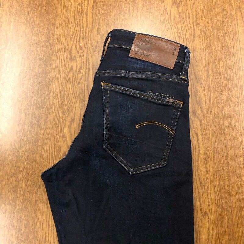 【EK206】G-STAR RAW W27 L32 色落ち加工 ジーンズ ジーパン デニムパンツ ストレッチ生地 メンズブランド古着 ジースターロウ 送料無料拍卖