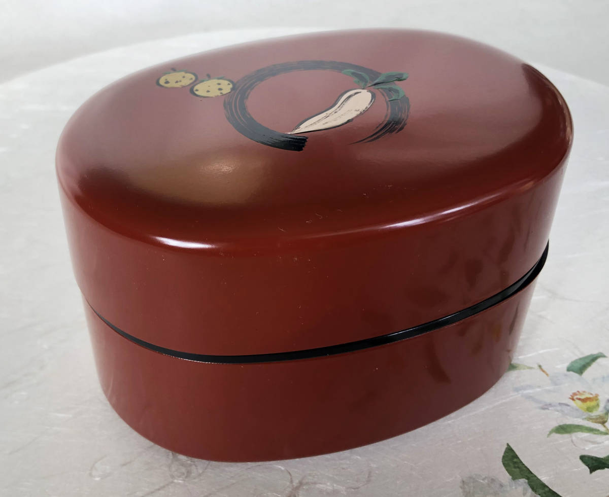 弁当箱 だいこん絵 2段弁当 シール蓋付 樹脂製 日本製拍卖