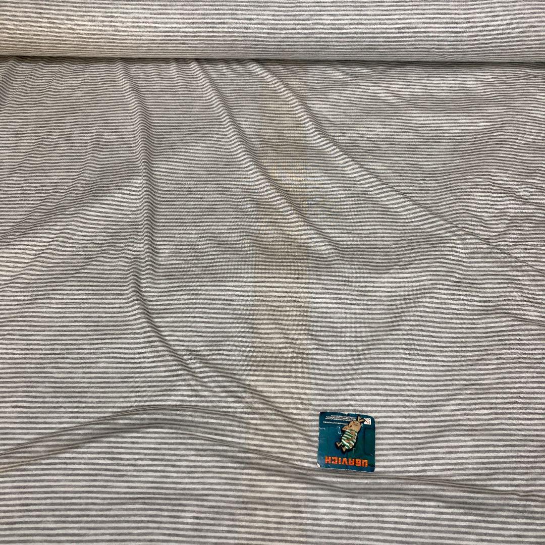 布地生地3m no1963うすうすボーダーカットソーさらさらグレー拍卖