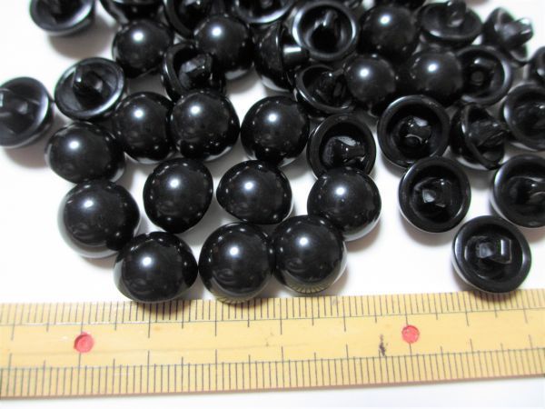 13mm 200個 目玉ボタン 黒 山高ボタン 日本製 手芸 工作 あみぐるみ ぬいぐるみに拍卖