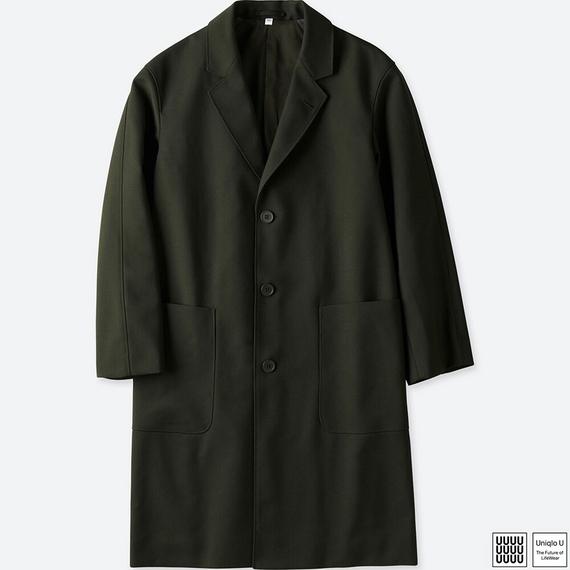 § ウールブレンドチェスターコート ★ユニクロU ルメール オリーブ S 完売品拍卖