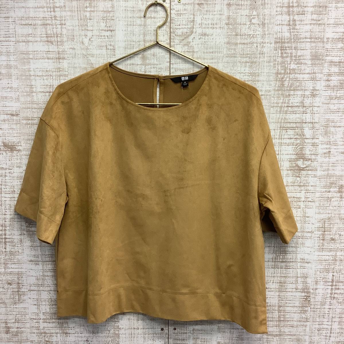 A439◇UNIQLO | ユニクロ 半袖カットソー ベージュ 新品 サイズM拍卖