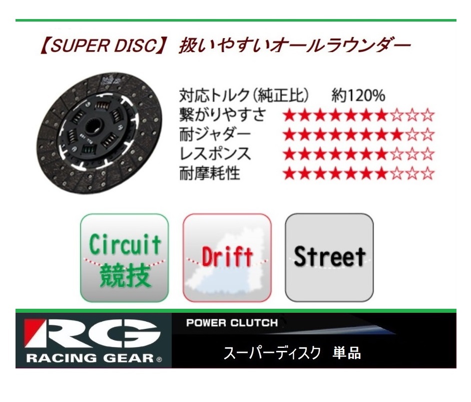 ●RG(レーシングギア) ソアラ JZZ30(1JZ-GTE) スーパークラッチディスク 拍卖