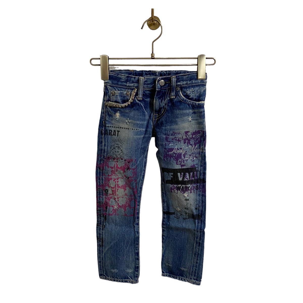 【JOEY HYSTERIC × Andy Warhol ジョーイ ヒステリック アンディ ウォーホル キッズ スタッズ デニム 110サイズ HYSTERIC GLAMOUR】拍卖