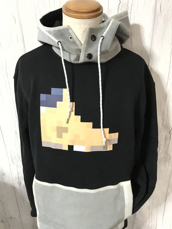 激レア・HALF MAN/ハーフマン TPU ポリウレタン 切り替え デジタルデザイン スウェット パーカー L 希少モデル拍卖