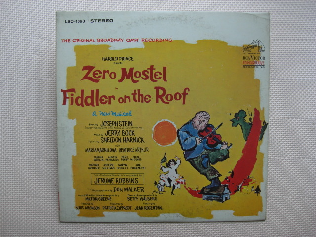 *【LP】Zero Mostel in Fiddler on the Roof/The Original Broadway Cast Recording(LSO-1093)(輸入盤)拍卖