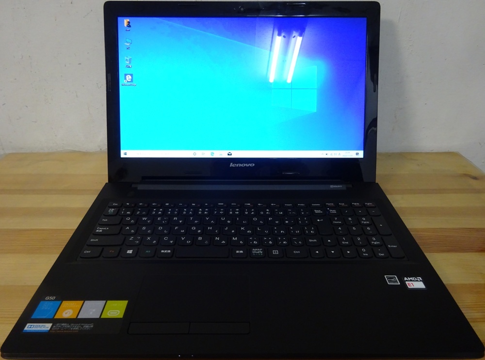 レノボー ノートパソコン Lenovo G50-45/AMD E1-6010 1.35GHz/4GB/500GB/中古特価良品 拍卖