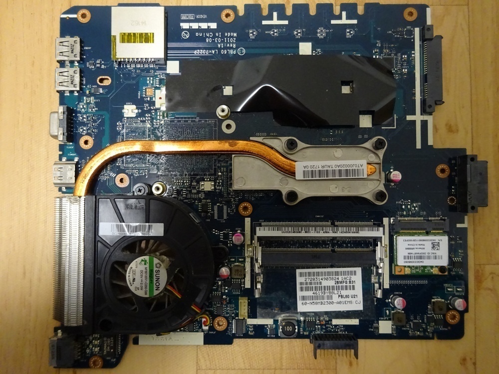 ASUS K53U 214 マザーボード ノートパソコン用/CPU付 AMD E-450 1.65GHz/運行品拍卖