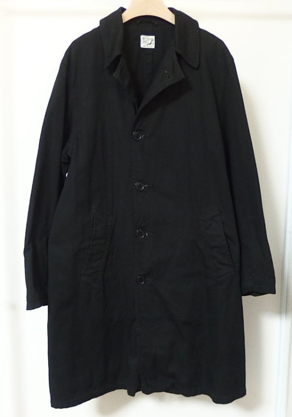 or slow orslow オアスロウ US NAVY SOUTIEN COLLAR COAT ステンカラー コート M/2 黒拍卖