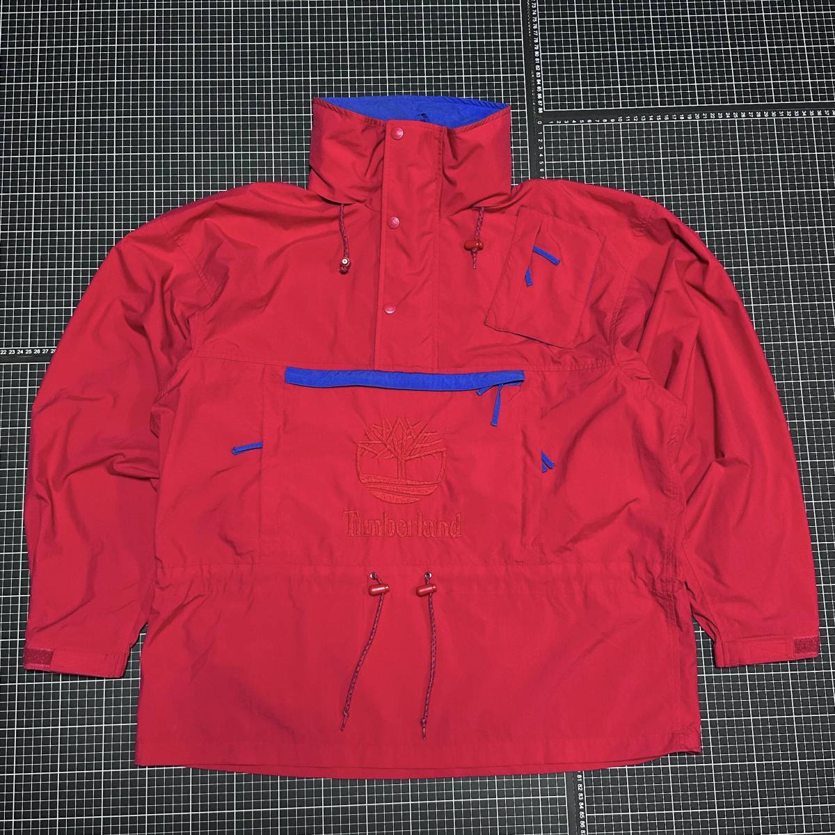 90s『ティンバーランド』アノラック・Timberland ナイロンジャケット ビンテージ ビッグロゴ パーカー拍卖