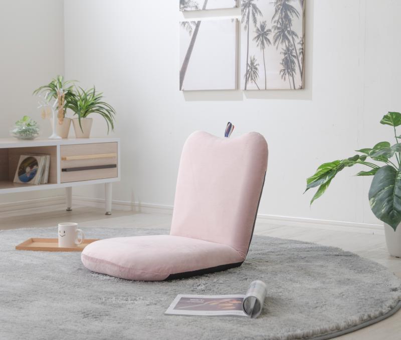 大人かわいい リンゴ座椅子 布張り ピンク色 【Chammy -チャミー-】拍卖