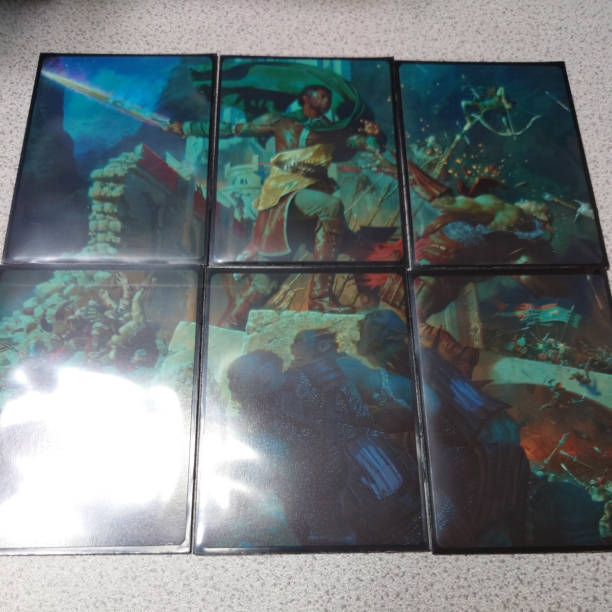 MTG LTC Aragorn at Helm’s Deep アートカード 英語 6枚セット 1〜6 指輪物語 中つ国の伝承 シーン・ボックス 即決拍卖