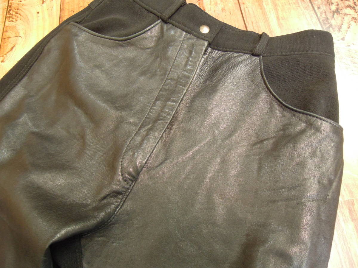 6sa laurence royスキニーブラックレザーパンツ カナダ製拍卖